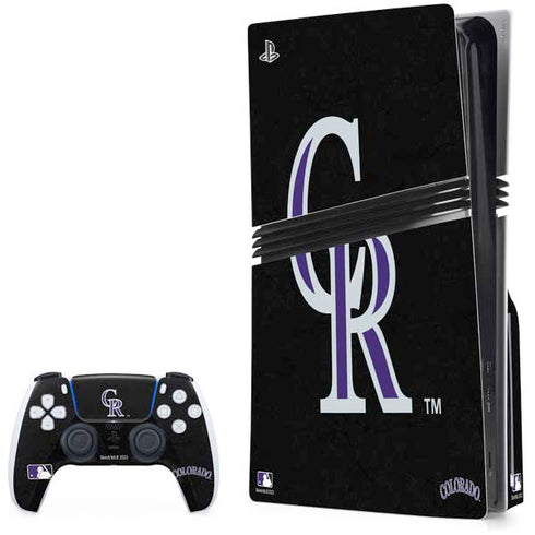 MLB Colorado Rockies - Solid Distressed PS5 Pro Disk Bundle  Skin
